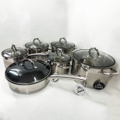 Набор посуды 12 предметов ASTRA A-2412, набор казанов, набор кастрюль из нержавеющей стали. Изображение №15