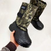 Чоботи чоловічі утеплені камуфляж 42р 27,5см, Чоботи гумові формові чоловічі. Зображення №7