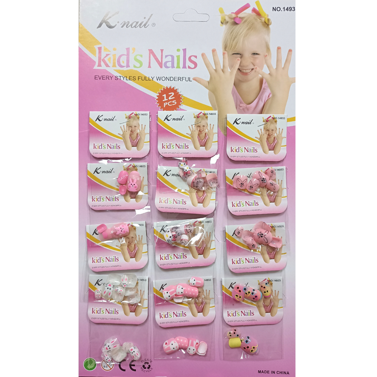 Нігті накладні дитячі з малюнками K·Nail Pretty Nails No 03 Нігті накладні дитячі з малюнками K·Nail Pretty Nails No 03