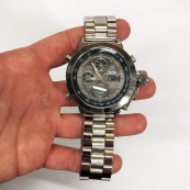 Часы наручные мужские SKMEI 1515SI SILVER, водонепроницаемые мужские часы. Цвет: серебряный. Изображение №7