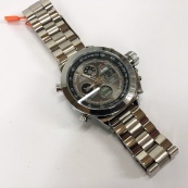 Часы наручные мужские SKMEI 1515SI SILVER, водонепроницаемые мужские часы. Цвет: серебряный. Изображение №9