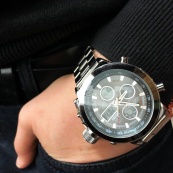 Часы наручные мужские SKMEI 1515SI SILVER, водонепроницаемые мужские часы. Цвет: серебряный. Изображение №12