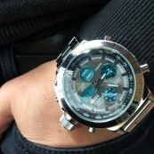 Часы наручные мужские SKMEI 1515SI SILVER, водонепроницаемые мужские часы. Цвет: серебряный. Изображение №13