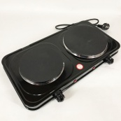 Плитка настільна електрична Suntera DP-1935B, 2500 W, 2 конфорки різного діаметру. Колір: чорний. Зображення №3