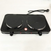 Плитка настільна електрична Suntera DP-1935B, 2500 W, 2 конфорки різного діаметру. Колір: чорний. Зображення №5