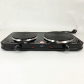 Плитка настільна електрична Suntera DP-1935B, 2500 W, 2 конфорки різного діаметру. Колір: чорний. Зображення №6