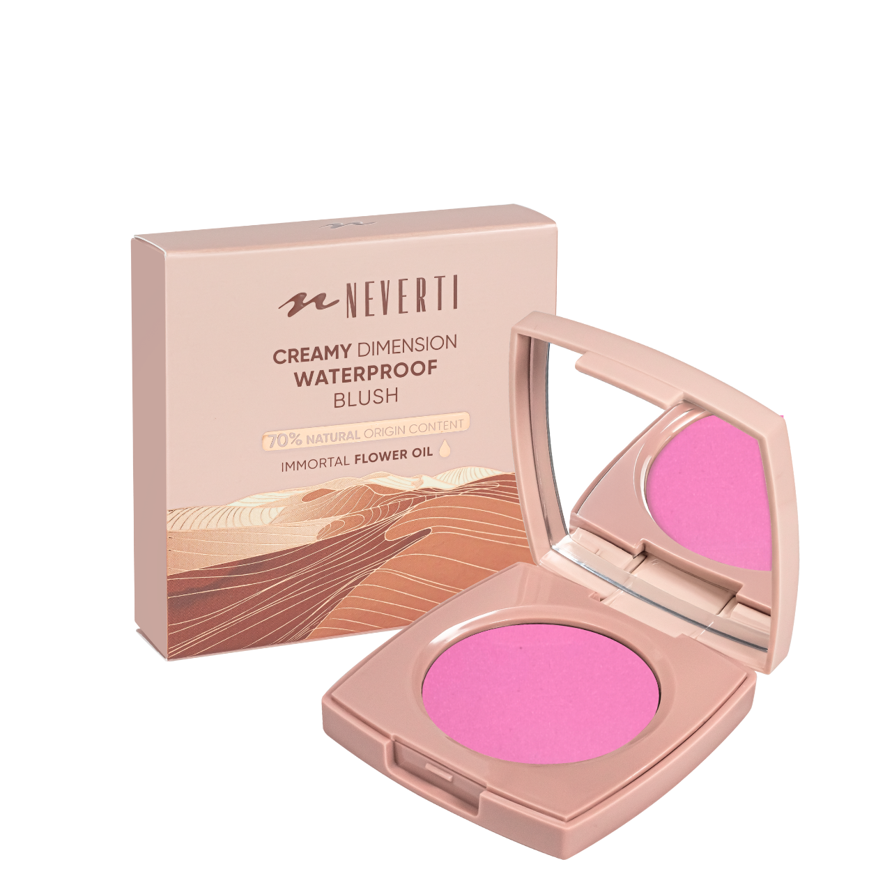 Рум'яна водостійкі компактні Neverti Creamy Dimension Waterproof Blush 6 г (NP203), 007 Peony Pink Яскраво-рожевий Рум'яна водостійкі компактні Neverti Creamy Dimension Waterproof Blush 6 г (NP203), 007 Peony Pink Яскраво-рожевий