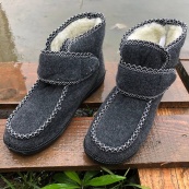 Ботинки женские меховые утепленные с застежкой 41 размер, Женские зимние ботинки из войлока. Изображение №9