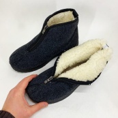 Черевики чоловічі на застібці 43р 28см, хутряні бурки, взуття робочі черевики. Зображення №16