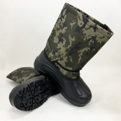 Сапоги мужские утепленные камуфляж 45р 29,5см, Водонепроницаемые теплые резиновые сапоги. Изображение №3