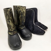 Сапоги мужские утепленные камуфляж 45р 29,5см, Водонепроницаемые теплые резиновые сапоги. Изображение №5