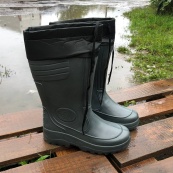 Чоботи гумові високі утеплені з підв'язкою 44р 29см, чоботи гумові для риболовлі. Зображення №6