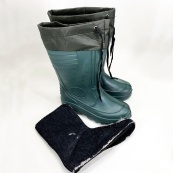 Чоботи гумові високі утеплені з підв'язкою 44р 29см, чоботи гумові для риболовлі. Зображення №9