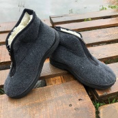 Черевики чоловічі утеплені на застібці 41р 27см, повстяні бурки, домашні чоловічі валянки. Зображення №9