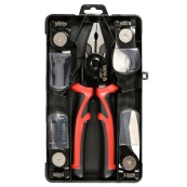 Многофункциональный набор быстросменных инструментов 5 в 1 (плоскогубцы, зачистка изоляции, обжимные щипцы). Изображение №5