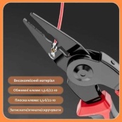 Многофункциональный набор быстросменных инструментов 5 в 1 (плоскогубцы, зачистка изоляции, обжимные щипцы). Изображение №6