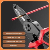 Многофункциональный набор быстросменных инструментов 5 в 1 (плоскогубцы, зачистка изоляции, обжимные щипцы). Изображение №9