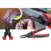 Многофункциональный набор быстросменных инструментов 5 в 1 (плоскогубцы, зачистка изоляции, обжимные щипцы). Изображение №13