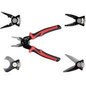 Многофункциональный набор быстросменных инструментов 5 в 1 (плоскогубцы, зачистка изоляции, обжимные щипцы). Изображение №15