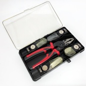 Многофункциональный набор быстросменных инструментов 5 в 1 (плоскогубцы, зачистка изоляции, обжимные щипцы). Изображение №17