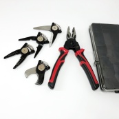 Многофункциональный набор быстросменных инструментов 5 в 1 (плоскогубцы, зачистка изоляции, обжимные щипцы). Изображение №19