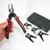 Многофункциональный набор быстросменных инструментов 5 в 1 (плоскогубцы, зачистка изоляции, обжимные щипцы). Изображение №20