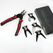 Многофункциональный набор быстросменных инструментов 5 в 1 (плоскогубцы, зачистка изоляции, обжимные щипцы). Изображение №22