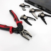 Многофункциональный набор быстросменных инструментов 5 в 1 (плоскогубцы, зачистка изоляции, обжимные щипцы). Изображение №23