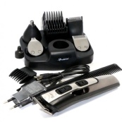 Машинка для стрижки 10в1 GEMEI GM-592, тример для бороди, триммер бездротової. Колір: чорний. Зображення №2