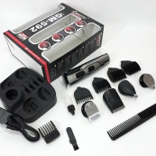 Машинка для стрижки 10в1 GEMEI GM-592, тример для бороди, триммер бездротової. Колір: чорний. Зображення №12