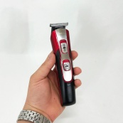 Машинка для стрижки 10в1 GEMEI GM-592, окантовочная машинка, подстригательная машинка. Цвет: красный. Изображение №2