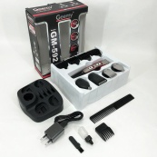 Машинка для стрижки 10в1 GEMEI GM-592, окантовочная машинка, подстригательная машинка. Цвет: красный. Изображение №3