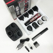 Машинка для стрижки 10в1 GEMEI GM-592, окантовочная машинка, подстригательная машинка. Цвет: красный. Изображение №4