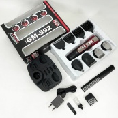 Машинка для стрижки 10в1 GEMEI GM-592, окантовочная машинка, подстригательная машинка. Цвет: красный. Изображение №5