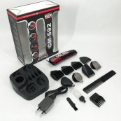 Машинка для стрижки 10в1 GEMEI GM-592, окантовочная машинка, подстригательная машинка. Цвет: красный. Изображение №6