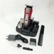 Машинка для стрижки 10в1 GEMEI GM-592, окантовочная машинка, подстригательная машинка. Цвет: красный. Изображение №13