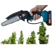 Акумуляторна ланцюгова пилка Domotec 8 дюймів(20см) 48 В кущоріз з двома АКБ в кейсі компактна. Зображення №4 Акумуляторна ланцюгова пилка Domotec 8 дюймів(20см) 48 В кущоріз з двома АКБ в кейсі компактна. Зображення №4