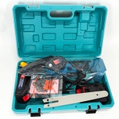 Акумуляторна ланцюгова пилка Domotec 8 дюймів(20см) 48 В кущоріз з двома АКБ в кейсі компактна. Зображення №6 Акумуляторна ланцюгова пилка Domotec 8 дюймів(20см) 48 В кущоріз з двома АКБ в кейсі компактна. Зображення №6