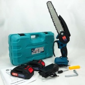 Акумуляторна ланцюгова пилка Domotec 8 дюймів(20см) 48 В кущоріз з двома АКБ в кейсі компактна. Зображення №8 Акумуляторна ланцюгова пилка Domotec 8 дюймів(20см) 48 В кущоріз з двома АКБ в кейсі компактна. Зображення №8