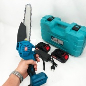 Акумуляторна ланцюгова пилка Domotec 8 дюймів(20см) 48 В кущоріз з двома АКБ в кейсі компактна. Зображення №13 Акумуляторна ланцюгова пилка Domotec 8 дюймів(20см) 48 В кущоріз з двома АКБ в кейсі компактна. Зображення №13