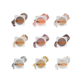 Тіні для повік Bogenia Match з шимером одинарні, 4 г (BG911), 01 Світло-коричневі. Зображення №3