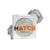 Тіні для повік Bogenia Match з шимером одинарні, 4 г (BG911), 07 Сріблясті. Зображення №2