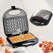 Вафельница Domotec MS-7705  электрическая с антипригарным покрытием 1000 Вт, Электро вафельница. Изображение №3