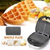 Вафельница Domotec MS-7705  электрическая с антипригарным покрытием 1000 Вт, Электро вафельница. Изображение №4