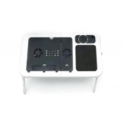 Складной столик для ноутбука LD-09 E-Table, столик с охлаждением 2 USB кулера, Стол подставка с вентиляцией. Изображение №3