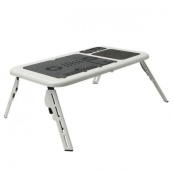 Складной столик для ноутбука LD-09 E-Table, столик с охлаждением 2 USB кулера, Стол подставка с вентиляцией. Изображение №8
