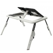 Складной столик для ноутбука LD-09 E-Table, столик с охлаждением 2 USB кулера, Стол подставка с вентиляцией. Изображение №9