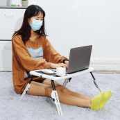 Складной столик для ноутбука LD-09 E-Table, столик с охлаждением 2 USB кулера, Стол подставка с вентиляцией. Изображение №11