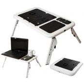 Складной столик для ноутбука LD-09 E-Table, столик с охлаждением 2 USB кулера, Стол подставка с вентиляцией. Изображение №12