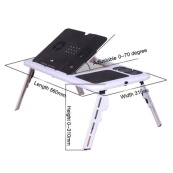 Складной столик для ноутбука LD-09 E-Table, столик с охлаждением 2 USB кулера, Стол подставка с вентиляцией. Изображение №23
